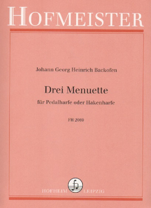 Backofen: Drei Menuette fur Pedalharfe oder Hakenharfe