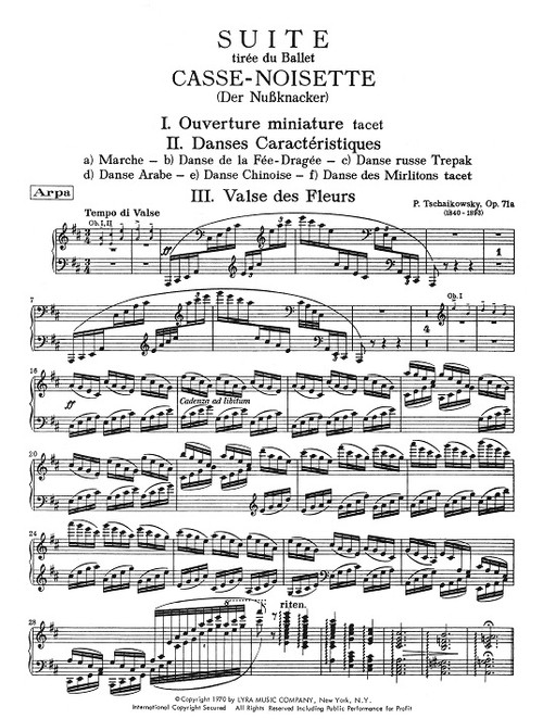 Tchaikovsky: Nutcracker Suite No. 1 (Waltz of the Flowers) (Harp Part)