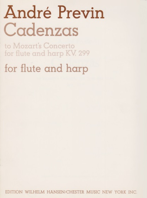 Previn: Cadenzas to Mozart's Concerto for Flute and Harp