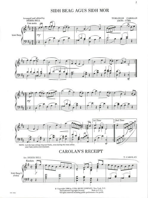 Bell: Carolan's Receipt - Vanderbilt Music Company