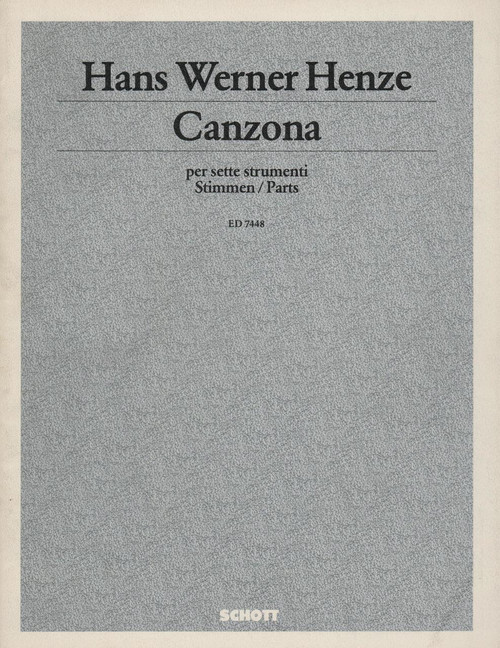 Werner Henze: Canzona per Sette Strumenti (Parts)