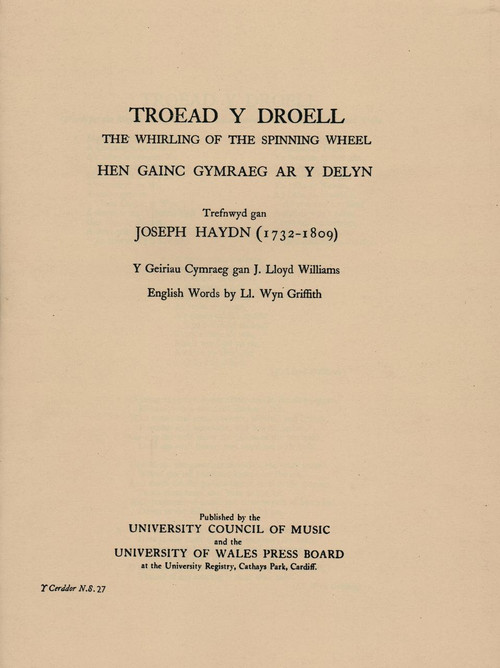 Haydn/Williams: Troed Y Droell 'The Whirling of the Spinning Wheel' (Three-Score Combo) Haydn/Williams: Troed Y Droell 'The Whirling of the Spinning Wheel' (Three-Score Combo)