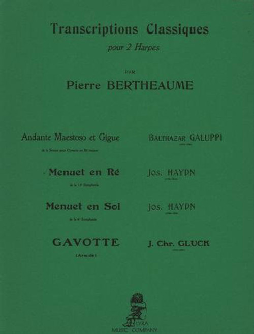 Haydn/Bertheaume: Menuet en Re de la 14th Symphonie Transcriptions Classiques pour 2 harpes