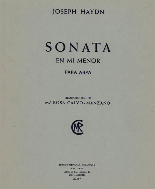 Haydn/Calvo-Manzano: Sonata en mi menor para Arpa Haydn/Calvo-Manzano: Sonata en mi menor para Arpa