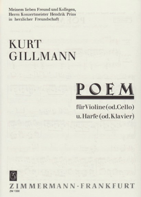 Gillmann: Poem  for violin and harp