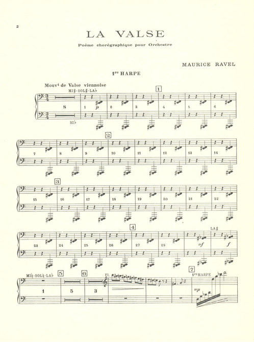 Ravel: La Valse (Poem Choregraphique pour Orch.) Hp 1
