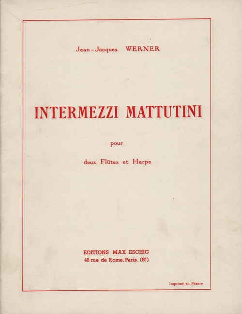 Werner: Intermezzi Mattutini (Flute and Harp) Werner: Intermezzi Mattutini (Flute and Harp)