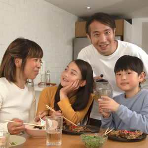 family with teenagers after doing health screening