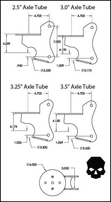 Flat Bottom Radius Arm / Coil Mounts (Pair) - Ballistic Fabrication