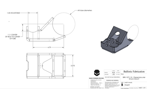 Lower Shock Perpendicular Bolt Bracket Axle (Pair)
