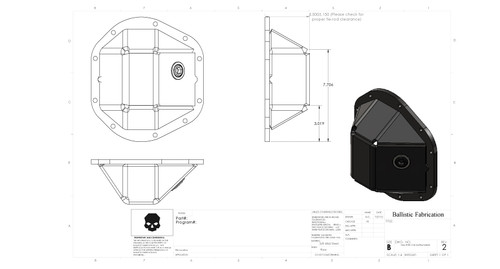 Dana 44 Differential Cover -  Differential Covers - Ballistic Fabrication