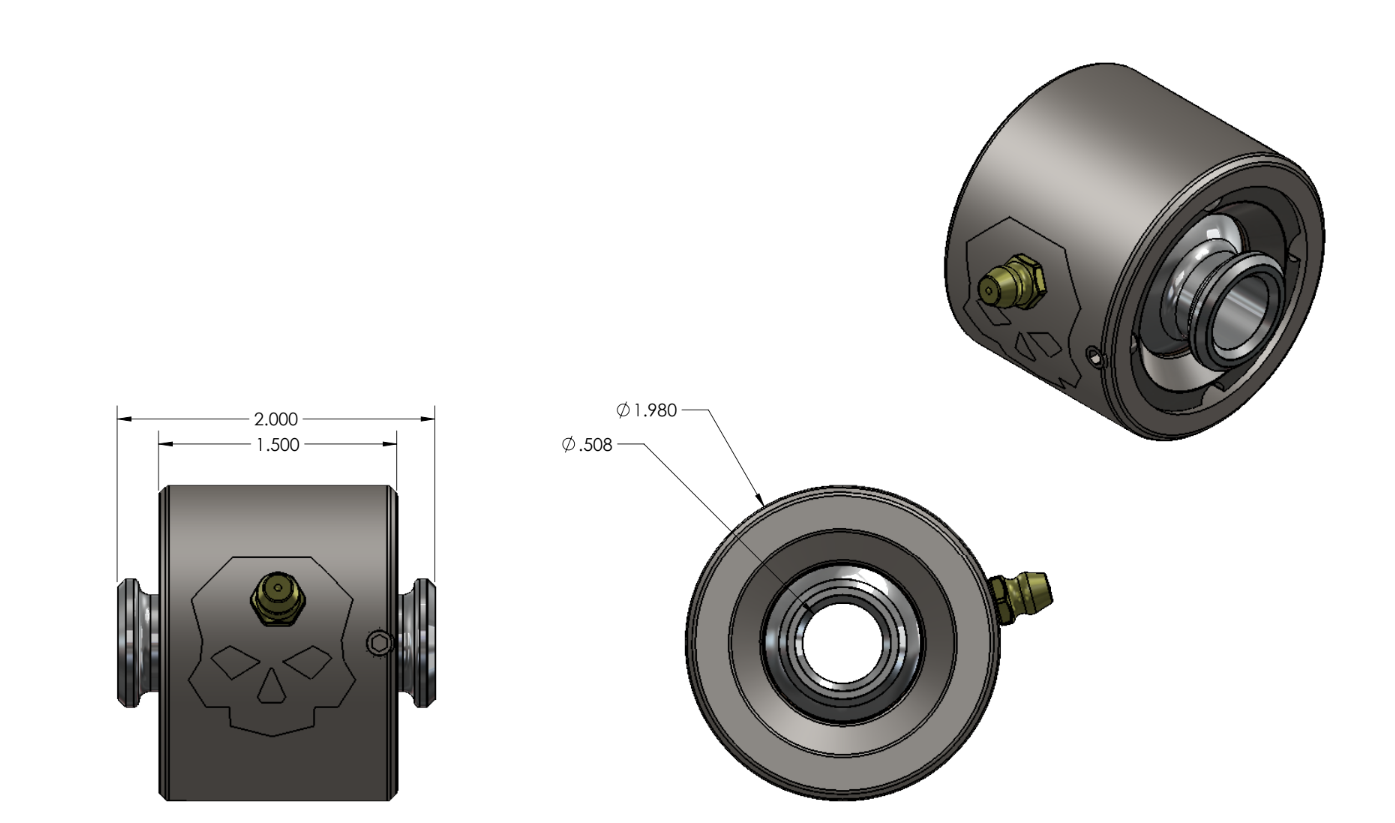 BALLISTICS - ボンド！ 2.0 in Heavy Duty Weldable Ballistic Joint - Ballistic Fabrication