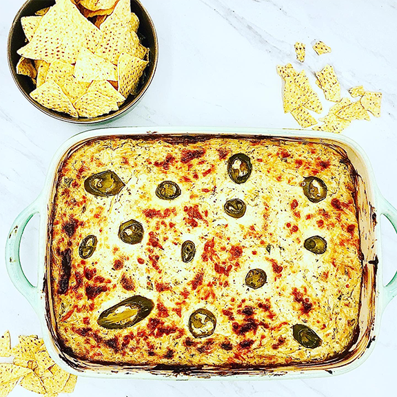 Cheesy Artichoke Jalapeno Dip Carmie's Kitchen