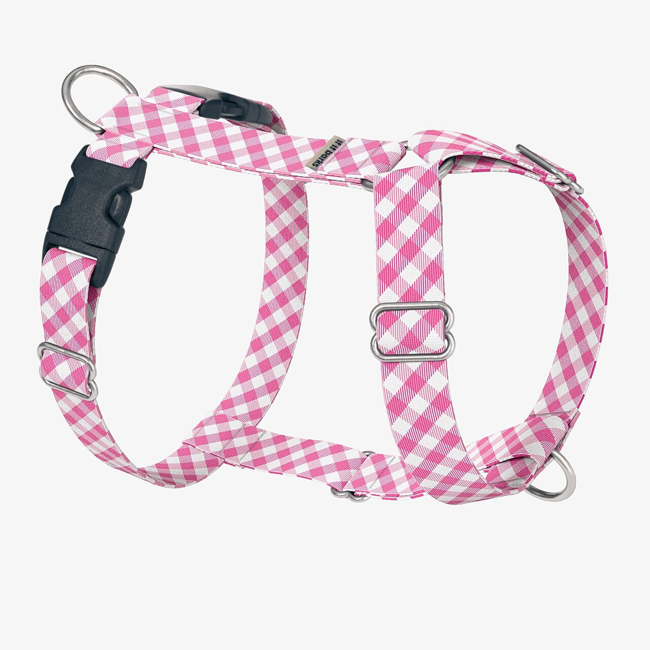 Pink Gingham Dog Harness