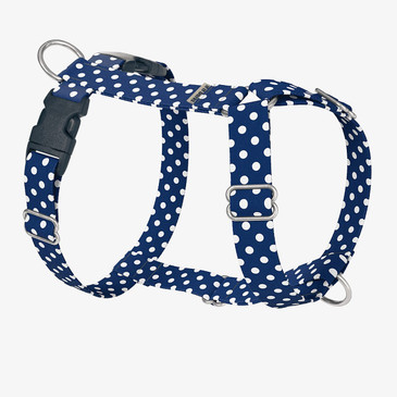 Navy Dots Dog Harness Navy Dots Dog Harness