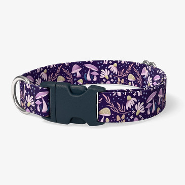 Moonlit Mushrooms Dog Collar