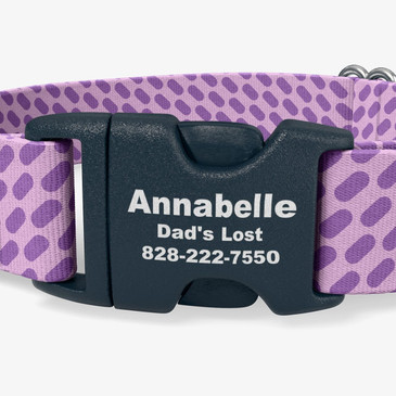 closeup of buckle personalization