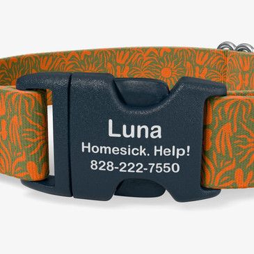 closeup of buckle personalization