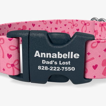closeup of buckle personalization