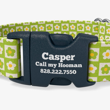 closeup of buckle personalization