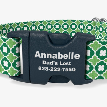 closeup of buckle personalization