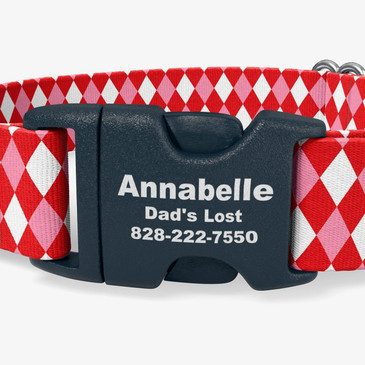 closeup of buckle personalization