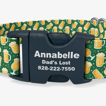 closeup of buckle personalization