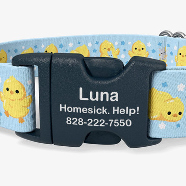 closeup of buckle personalization