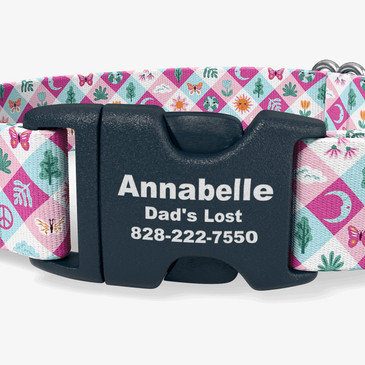 closeup of buckle personalization