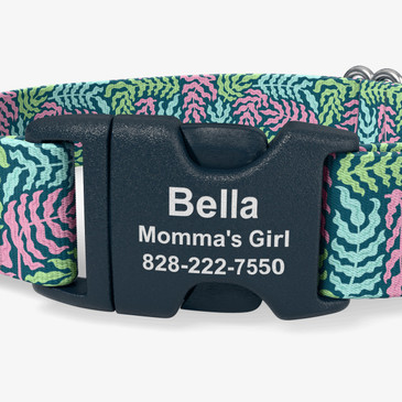 closeup of buckle personalization