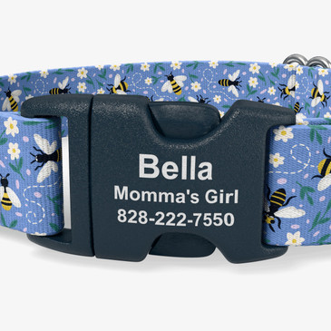 closeup of buckle personalization