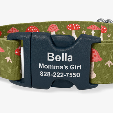 closeup of buckle personalization