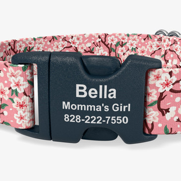 closeup of buckle personalization