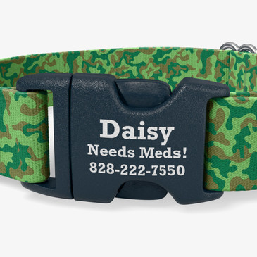 closeup of buckle personalization