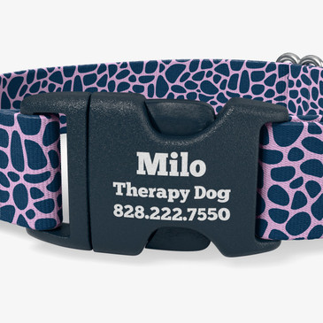 closeup of buckle personalization