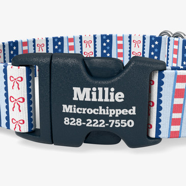 closeup of buckle personalization