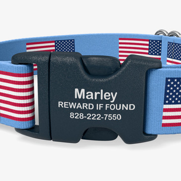 closeup of buckle personalization