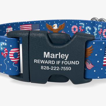 closeup of buckle personalization