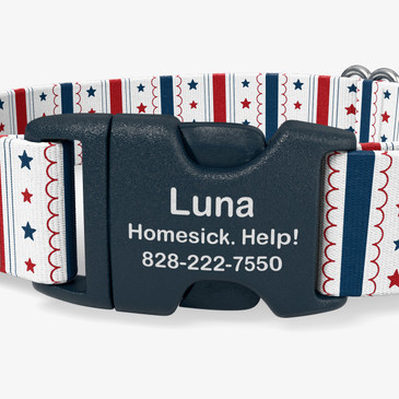 closeup of buckle personalization