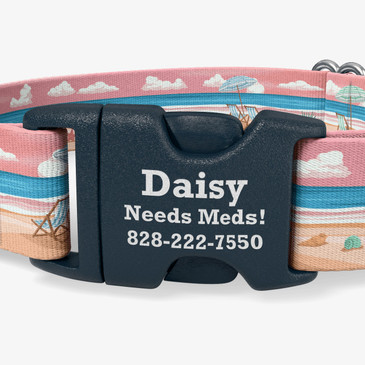 closeup of buckle personalization