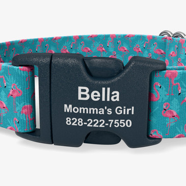closeup of buckle personalization