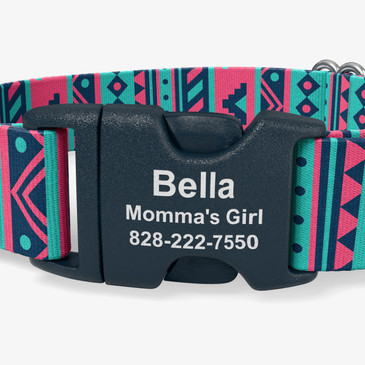 closeup of buckle personalization