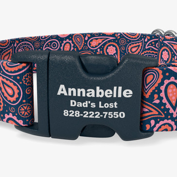 closeup of buckle personalization
