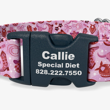 closeup of buckle personalization