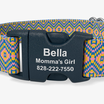 closeup of buckle personalization