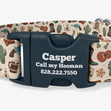 closeup of buckle personalization