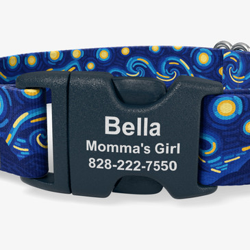 closeup of buckle personalization