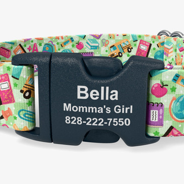 closeup of buckle personalization