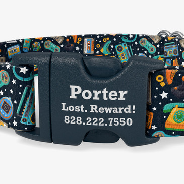 closeup of buckle personalization