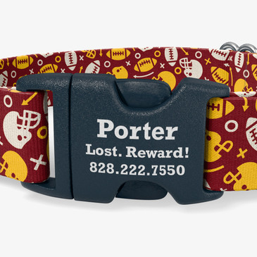 closeup of buckle personalization
